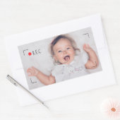 Funny Record Red Dot Custom Photo Rechthoekige Sticker (Envelop)