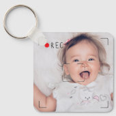 Funny Record Red Dot Custom Photo Sleutelhanger (Voorkant)