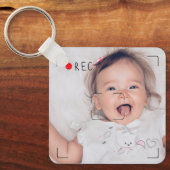 Funny Record Red Dot Custom Photo Sleutelhanger (Voorkant)