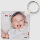 Funny Record Red Dot Custom Photo Sleutelhanger (Achterkant)