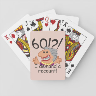 Funny Recount 60th Birthday Pokerkaarten