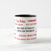 Funny Recrugement Swear Words Annoying Recruiter Mok (Midden)