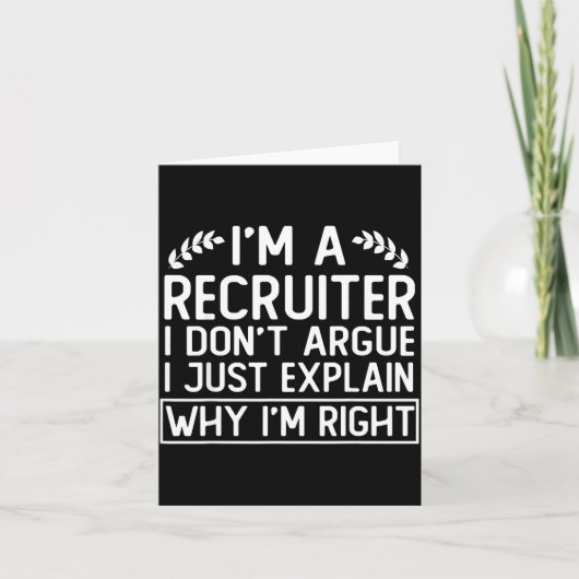 Funny Recruiter Design Saying_ I M A Recruiter I D Kaart (Voorkant)
