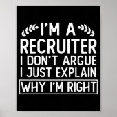 Funny Recruiter Design Saying_ I M A Recruiter I D Poster (Voorkant)