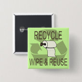 Funny Recyclen Button (Voorkant /achterkant)