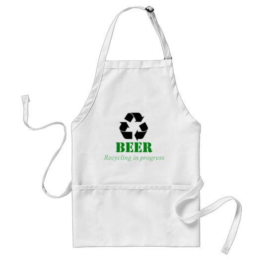Funny recycling apron met bier gezegde standaard schort (Voorkant)
