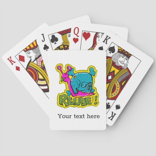 Funny recycling Cartoon Pokerkaarten (Achterkant)
