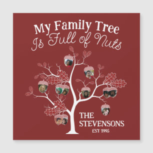 Funny Red Afbeelding Family Tree is vol met noten