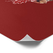 Funny Red Afbeelding Family Tree is vol met noten Poster (Hoek)