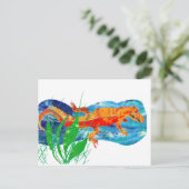 Funny Red Alligator Briefkaart (Staand voorkant)