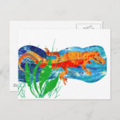 Funny Red Alligator Briefkaart (Voorkant / Achterkant)