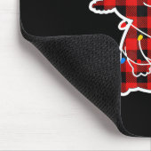 Funny Red And Black Buffalo Plaid Axolotl Christma Muismat (Hoek)