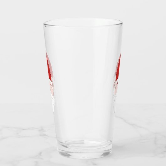 Funny Red Angry Gnome Glas (Rechts)