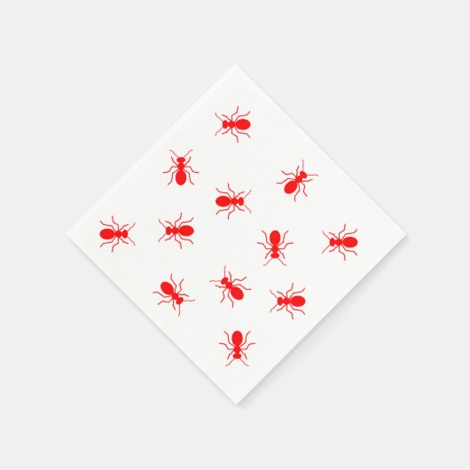 Funny Red Ants Backyard Cookout BBQ Grill Picnic Servetten (Hoek)