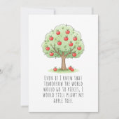 Funny Red Apple Eat a Red Apple Day Bedankkaart (Voorkant)