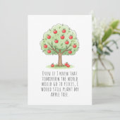 Funny Red Apple Eat a Red Apple Day Bedankkaart (Staand voorkant)