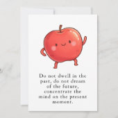 Funny Red Apple Eat a Red Apple Day Bedankkaart (Voorkant)