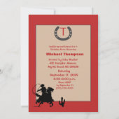 Funny Red Beige Gezocht Poster Birthday Uitnodigin Kaart (Achterkant)