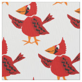 Funny Red Cardinaal Bird Artwork Stof (Close Up)
