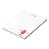 Funny Red Cartoon Notitieblok (Linkerzijde)