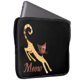 Funny red cat laptop sleeve (Voorkant Rechts)