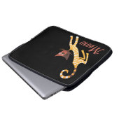 Funny red cat laptop sleeve (Voorkant onderkant)