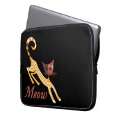 Funny red cat laptop sleeve (Voorkant Links)