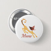 Funny red cat ronde button 5,7 cm (Voorkant /achterkant)