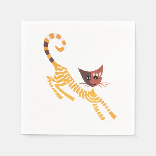 Funny red cat servet (Voorkant)