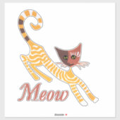 Funny red cat sticker (Vel)