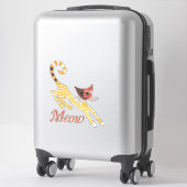 Funny red cat sticker (Koffer)