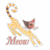 Funny red cat sticker (Voorkant)