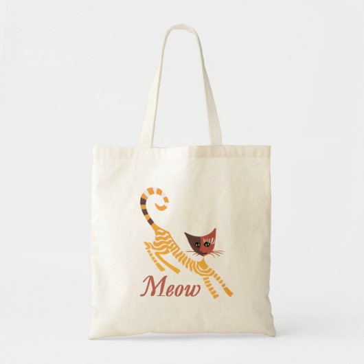 Funny red cat tote bag (Voorkant)
