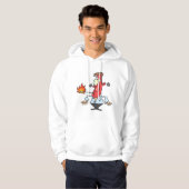 Funny Red Face Man with Thermometer Fever Hoodie (Voorkant volledig)