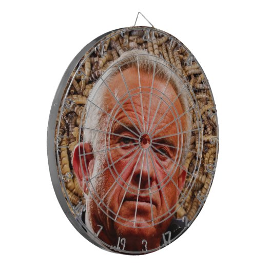 Funny Red-Faced Robert F. Kennedy Jr & Brain Worms Dartbord (Voorkant Links)