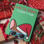 Funny Red Fawn French Bulldog kerstmis Kaart<br><div class="desc">Als je iemand kent die van franse stierenhonden houdt en een goed gevoel voor humor heeft, dan is deze grappige kerstkaart ideaal voor het sturen naar hen tijdens de feestelijke vakantie. Het ontwerp is voorzien van een cartoon-achtige illustratie van een rode bruine franse buldog met rode kersthoed en een zonnebril...</div>