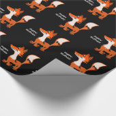 Funny Red Fox Art Cadeaupapier (Hoek)