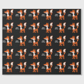 Funny Red Fox Art Cadeaupapier (Vlak)