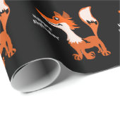 Funny Red Fox Art Cadeaupapier (Rol Hoek)