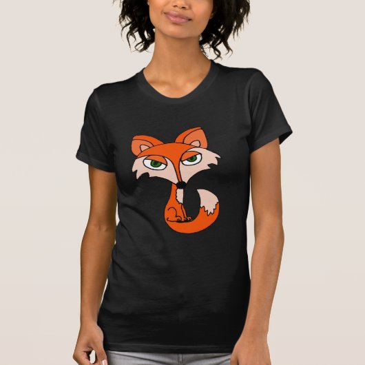 Funny Red Fox Art T-shirt (Voorkant)