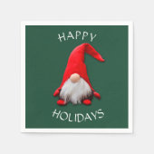 Funny Red Gnome kerst Servet (Voorkant)