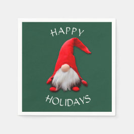 Funny Red Gnome kerst Servet