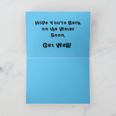 Funny Red Graphic Fishaholic Mannen Design Kaart (Binnen)