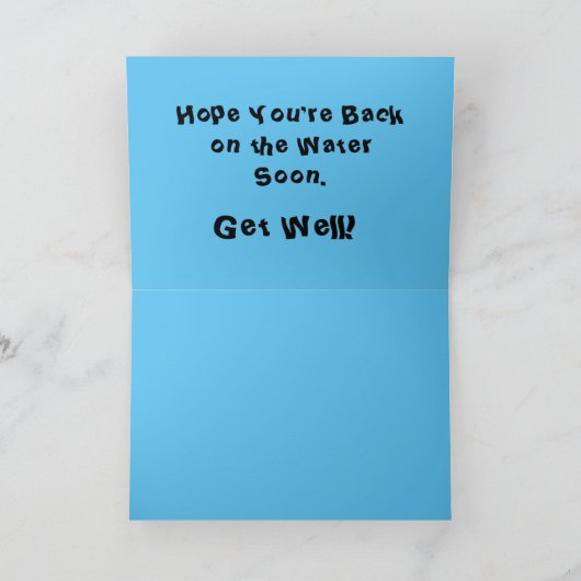 Funny Red Graphic Fishaholic Mannen Design Kaart (Binnen)