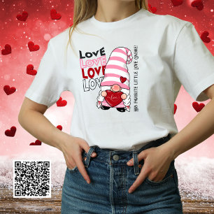 Funny Red Heart Love Gnome Valentijnsdag T-shirt