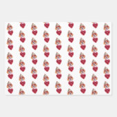 Funny Red Hearts Beagle Hondenliefhebber Valentijn Inpakpapier Vel (Voorkant 3)