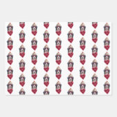 Funny Red Hearts Bernese Hondenliefhebber Valentij Inpakpapier Vel (Voorkant 3)