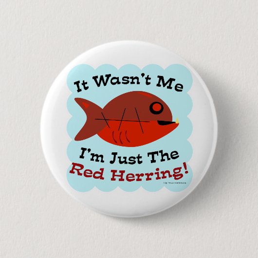Funny Red Herring Reader Logo Ronde Button 5,7 Cm (Voorkant)