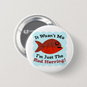 Funny Red Herring Reader Logo Ronde Button 5,7 Cm (Voorkant /achterkant)