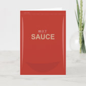 Funny Red Hot Sauce Packet Valentijn Day Card Kaart (Voorkant)